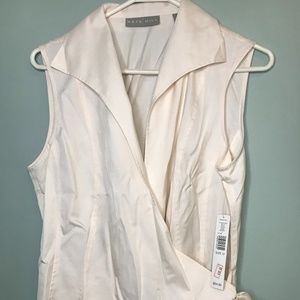 NWT Kate Hill Cream Sleeveless Top Size 12